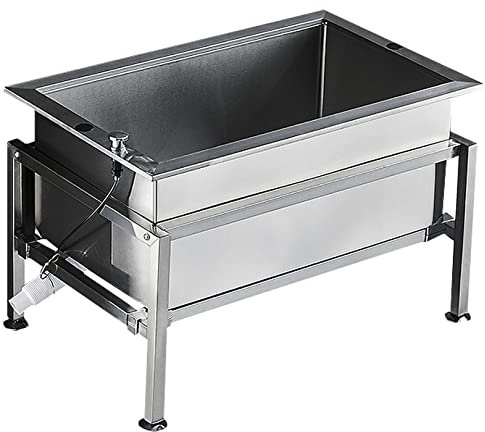 KUOYTT Évier de Sol autoportant en Acier Inoxydable, évier de Sol autoportant, évier de buanderie, évier de Service pour Cuisine, Restaurant, Entreprise