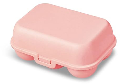 Koziol EGGS TO GO Mini boîte à œufs pour 6 œufs | Boîte de transport | Boîte de rangement | Plastique biocirculaire, empilable, passe au lave-vaisselle | Cuisine, maison, camping (rose doux)
