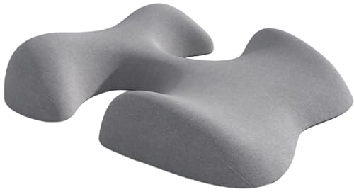 Nyutcwe Breast Pillow, Ergonomic Memory Foam Chest Pillow, Prone for Napping, Breast Support Bolster SPA Beauty Salon Massage Table Sleep, Light Grey