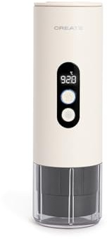 CREATE / THERA MOVE/Macchina da caffè espresso portatile per capsule e caffè macinato bianco sporco/Preparazione a freddo e a caldo, 15 bar, capacità 80 ml, 150W