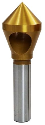 Fresa de biselado de 90 grados, recubierta de HSS-CO, con orificio de extracción de viruta interna for avellanado de precisión.(D28(11-26mm))