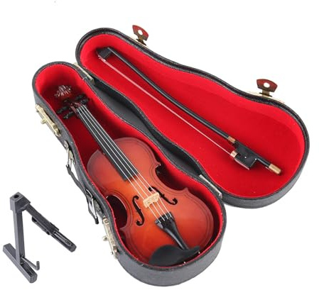 Violinenmodell aus Holz – Musikinstrument-Statue, kleines Musikinstrument, Desktop-Dekoration, exquisite Violinen-Handwerk für elegantes Schreibtisch-Zubehör
