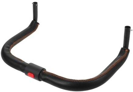 Hoement Barre D'accoudoir de Remplacement Noir pour Poussette en Cuir Artificiel Garde-corps de Sécurité, Accessoire Léger et Facile D'entretien pour Aventures en Plein Air