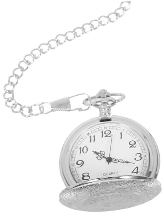 YUYUETIME Vintage mekanisk fickur med kedja repskydd och konstgravering klassisk design anpassningsbar för män exakt och hållbar för formella evenemang och användning