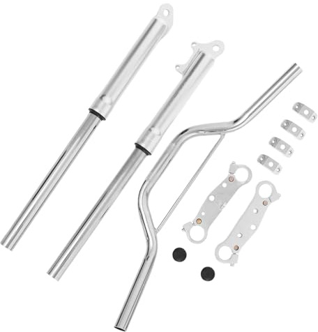 SHERCHPRY Forcelle Anteriori Ammortizzate per Moto da Cross 49cc Set Forcelle Idrauliche Sospensione a Molla per Mini Pit Bike e Quad Giovanili Forcella Anteriore Fuoristrada per Guida