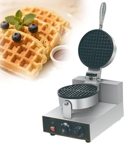 Waflera comercial con calefacción de doble cara y revestimiento de teflón para cafeterías profesionales y tiendas de desayuno