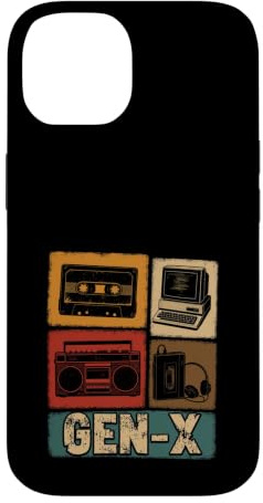 Gen X Cassette Boombox 80s Nostalgia Case for iPhone 14