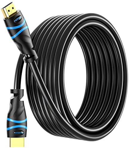 BlueRigger 4K HDMI Cable 50 FT (4K 30Hz, 18Gbps HDMI Cord, HDR10, in-Wall CL3 Rated, High Speed, HDCP2.2, eARC) - Long HDMI Cable compatible with Home Theatre, HDTV, Gaming Consoles, Streaming Devices