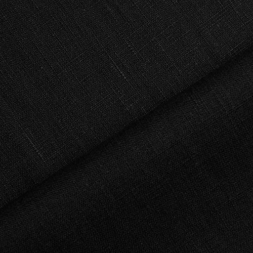 Holmar - Leinen Stoff Meterware - 100% Leinen - vorgewaschen (schwarz)