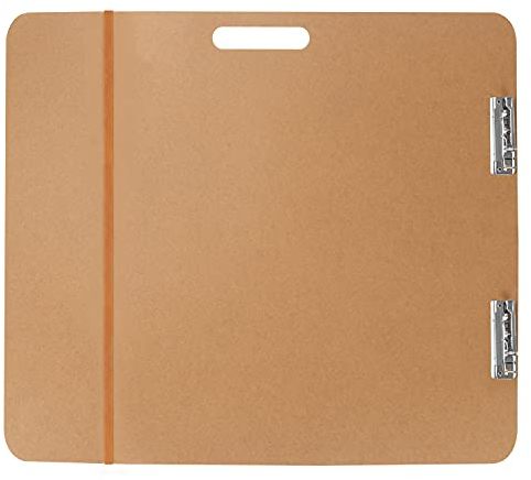 Kurtzy Großes Holz Klemmbrett für Künstler – 66 x 58,3 cm – Tragbare Klemmbrett Tafel mit Griff & Doppelclip – Klemm Brett zum Malen, Skizzieren & Zeichnen – Studio, Schule & Bürobedarf Klemmbrett