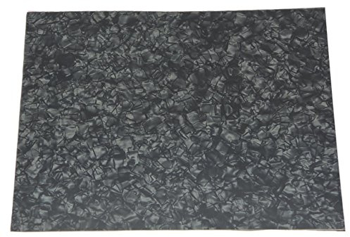 KAISH 25 x 20 cm selbstklebende Kratzplatte für Akustikgitarre, Plektrumschutz, Material Blatt, 10 Farben erhältlich. BlackPearl
