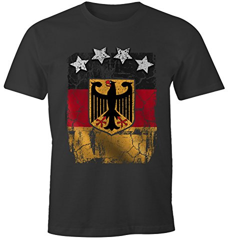 MoonWorks Cooles Herren T-Shirt Deutschland Fan-Shirt WM 2026 Fußball Weltmeisterschaft Anthrazit XXL