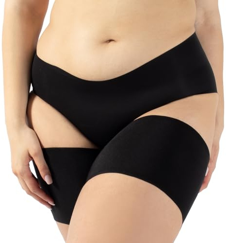 CALZITALY Bandes Anti-Frottement Lisses Douces| Bandes Elastiques Anti Friction de Cuisses | Noir, Naturel | A, B, C, D, E, F | Made in Italy