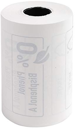 Exacompta 40754E 30er Pack Thermopapierrollen 1-lagig Breite: 57mm, Länge: 24m, Durchmesser Kern: 12mm 55g/m² rückseitig bedruckt für Kartenzahlung (EC Cash Geräte) Phenolfrei