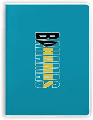 Diario de cubierta suave con nombre de la bandera del país de las Bahamas