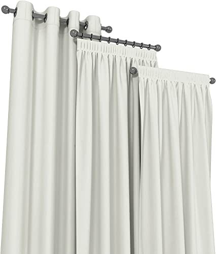 Market-Alley Vorhänge 2er Set Vorhang für Kinderzimmer Schlafzimmer Wohnzimmer (102 Sandfarben ; mit Kräuselband ; 135cm x 150cm) Elegant Gardine mit Ösen/Taschenband/Kräuselband
