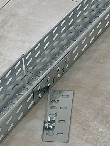 12m Kabelbahn 100x60 verzi. Kabelrinne Kabeltrasse Kabelkanal inkl.14 Verbinder