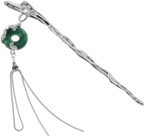 Lurrose Chinesische Haarstöcke Haarspannstäbchen Metall Drache Haarnadel mit Quasten Anhänger Braut Hochzeit Cheongsam Haarnadeln Chignon Frauen Haarzubehör Accessoires