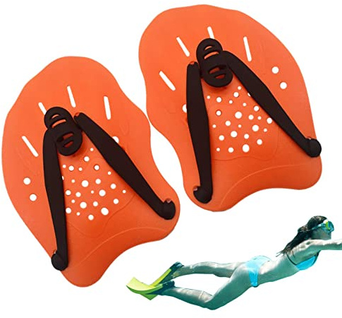 HAMAGI natación | Mano para Nadar en el Regazo,Mano Ayuda Poder Entrenamiento natación para Adultos Unisex con Tira Silicona para Mujeres y Hombres