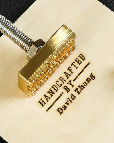 AIMOADO Brandeisen für Holz, personalisierbar, brennendes Hitzestempel, Logo-Design inklusive Griff, handgefertigt (3,8 x 3,8 cm)