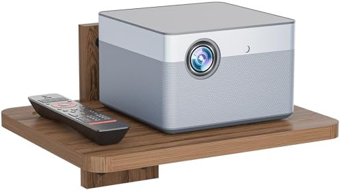 WALI Wall Mount Shelf, Holds Up to 10 kg, Wooden Floating TV Shelf for DVD, Projector, Cable Box, Router, Game, Media, Living Room (CS201N), 1-Tier