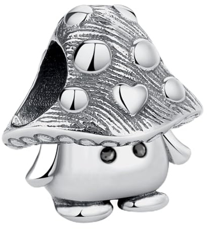 Nbsameng S925 pendentif en argent sterling pour bracelets et colliers Pandora, un cadeau de fête pour les femmes, les filles, Champignons