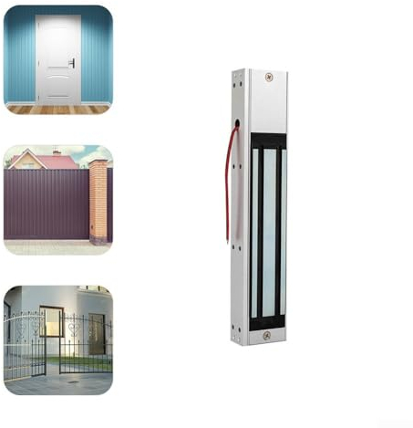 Serrure de porte magnétique électrique en métal de 280 kg, serrure de porte électromagnétique de sécurité, serrure murale électronique de contrôle d'accès extérieur