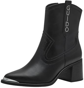 MARCO TOZZI by Guido Maria Kretschmer Damen Stiefeletten mit Absatz Cowboy Spitz, Schwarz (Black), 41 EU