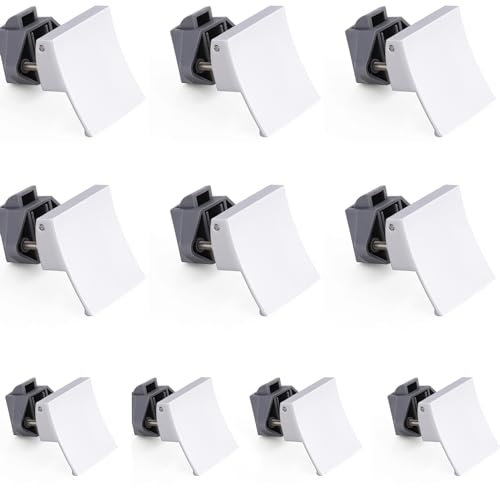 FOTN 10 Packungen Chrom-Druckschlösser, quadratischer Griff, Schrankschloss, Schubladenschloss, offene Griffe, Heberiegel für Wohnwagen, Boote, Schränke