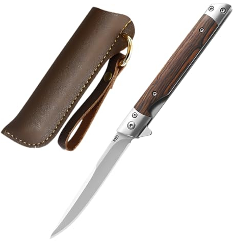CPJJ 1 Pieces Folding Tool, Multi Tool Knife, Stainless Steel Foldable Multifunctional Cutting Tool With Leather Storage Bag For Camping, Hiking And Bushcraft,Family(Thread B) (Pointed)
