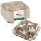 Chef Royale 4 cups holder tray for Tea - Hot & Cold Drinks carry around fold away Biodegradable Disposable cup carrier (PACK OF 20) - Cardboard Tray - (20)