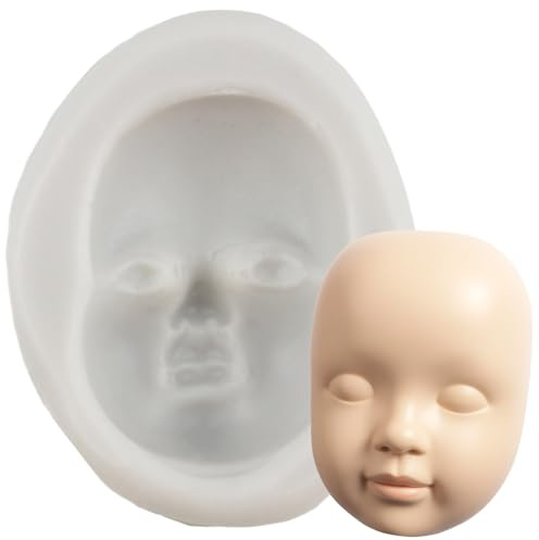 MINFEIDMS Molde de silicona para fondant con cara de bebé, para decoración de pasteles de azúcar, decoración de cupcakes, pasta de goma de chocolate, caramelo, arcilla polimérica