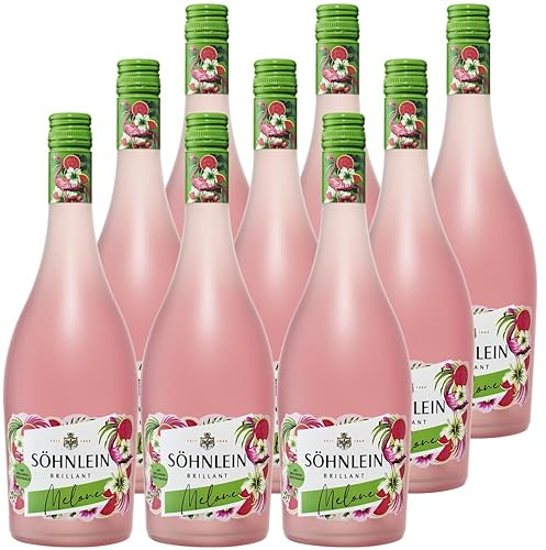 Söhnlein Brillant Melone Flamingo (9 x 0,75 l) fruchtige Alternative zu Sekt und Champagner; Sommerlich; im Geschmack erfrischend