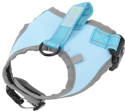 Hundegeschirr, Leicht zu Kontrollierendes Welpengeschirr, Strapazierfähiges, Reflektierendes Nylon für Mittelgroße Hunde (Blauer See)