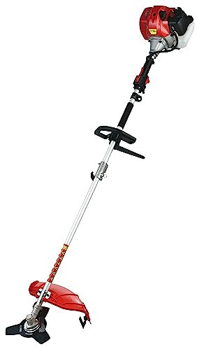 GLOBEX Decespugliatore GX 43 Multifunzione 4 in 1, Tagliasiepi, Motosega, Tagliabordi, 2T, Quick Start, cc.43 e 1,25 kW, Asta in Alluminio cm. 164