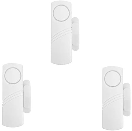 Lot de 3 alarmes de porte ouvertes, alarme de porte de réfrigérateur lorsqu'elle est laissée ouverte, capteurs d'alarme de fenêtre sans fil, protection contre les invasions, butées de portes pour