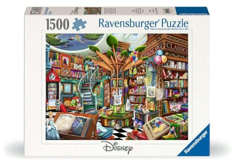 Ravensburger Puzzle Disney Buchhandlung der Wunder - 1500 Teile Puzzle | 1500 Teile Disney Puzzle, Erwachsenenpuzzle, Geschenk für Frauen und Männer