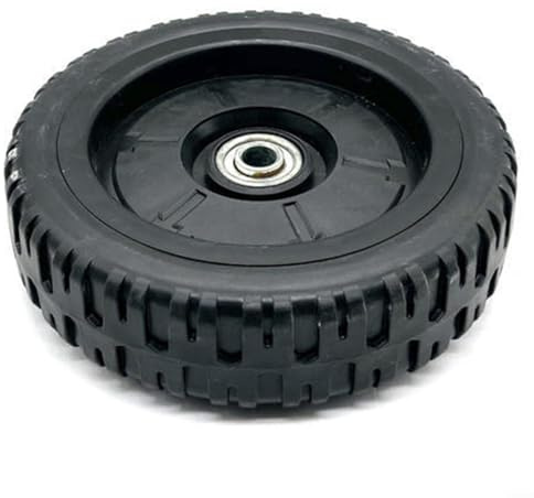 HOHOVYVY Ruote anteriori e posteriori per tosaerba, 17,2/25,4 cm, semoventi, in gomma, 43 mm di spessore, colore nero