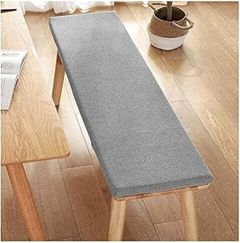 Cojín de Banco Exterior/Interior - 5cm de Grosor Antideslizante Funda extraíble, 100/120/150/180cm Cojín para Asiento para Muebles de Jardín, para Cocina, Porche, cerveza, Terraza(gris claro,90x35x5cm