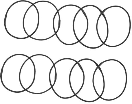 Gatuida 10pezzi Elastici Antiurto in Gomma Per Microfono Supporti Shock Riduzione Vibrazioni Rumore Installazione Rapida Confezione
