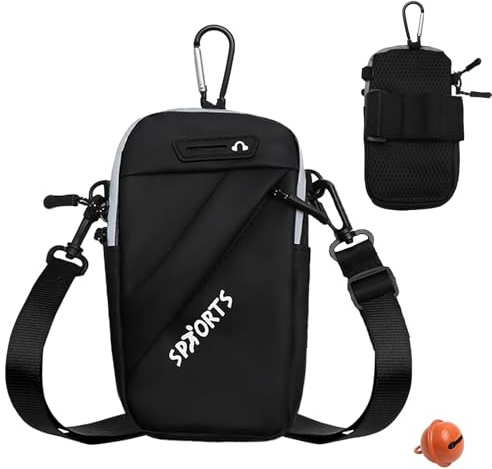 KQDRAVINE Portacellulare Braccio Running con Campanellino, Fascia Porta Cellulare Running,Porta Cellulare da Braccio Agli Schizzi,Fascia Telefono Running,per Cellulari con Dimensioni Inferiori a 6,9