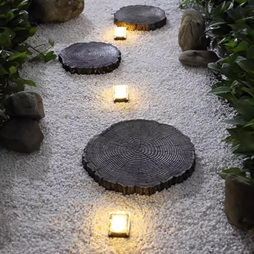 Pierre rustique en grain de bois, solution durable pour parterres de jardin, décoration de pelouse et projets d'aménagement paysager