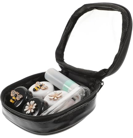 Homoyoyo Kontaktlinsenbox Satz Mit Cartoon Motiv Kompakt Auslaufsicher Mit Linsenhalter Pinzette Und Stäbchen Tragbare Aufbewahrungsbox Für Kontaktlinsen Unterwegs