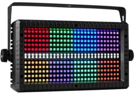 Harewtwy 60W Mni LED Estroboscópico RGB 8 Particiones + 8000K 4 Particiones Super Brillante DJ Wash Bar Etapa Estroboscópica Enchufe de la UE