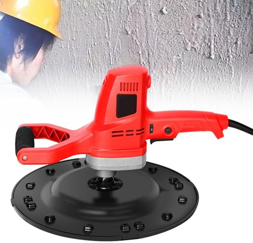 TDSYOCG Ponceuse pour Placo Electrique Murale, Truelle à Béton Ciment Mortier avec Vitesse Réglable 6 Positions 40-300 TR/Min, Machine à Polir Les Murs pour Le Lissage des Surfaces de Construction