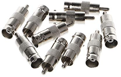 Lot de 10 adaptateurs de câble coaxial BNC femelle vers prise RCA mâle