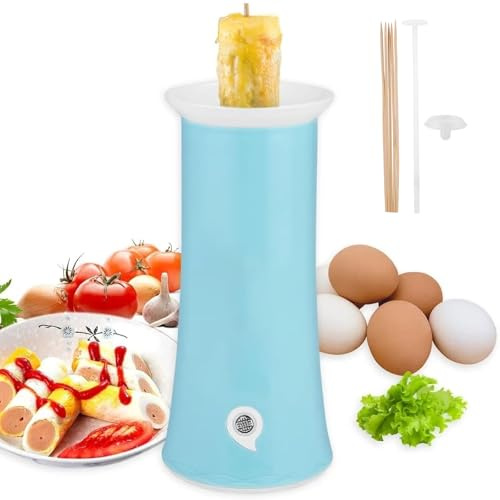Cuociuova Automatico per Rotoli di Uova, Macchina Multi-funzione per Colazione con Uova e Salsicce con Asta Spingi Olio, Macchina Elettrica Automatica per Rotoli di Uova, Cuociuova