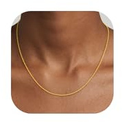 Maxcate Goldkette Damen, Kette Gold Damen Schmuck Wasserfester Halskette Gold Ketten, Chain Necklace Geschenke für Frauen