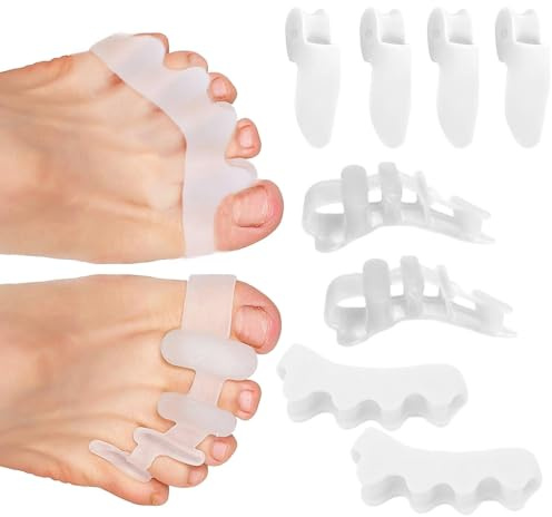 4 Pezzi Separatore Dita Piede,Distanziatore Dita Piedi,Separatore E Correttore In Silicone,Per Ridurre Attrito E Pressione In Scarpe,adatto per uomini e donne