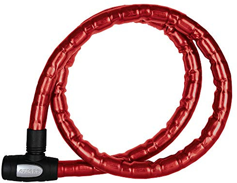 Oxford Barrier Armoured Cable Lock - Red, 1.5 x 25 mm